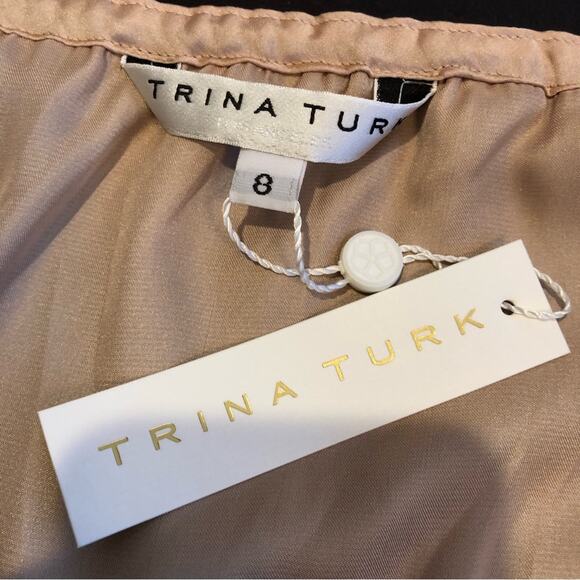 Trina Turk Akamai Lanai navy blue lace overlay off shoulder dress size 8 NWT - Picture 10 of 16